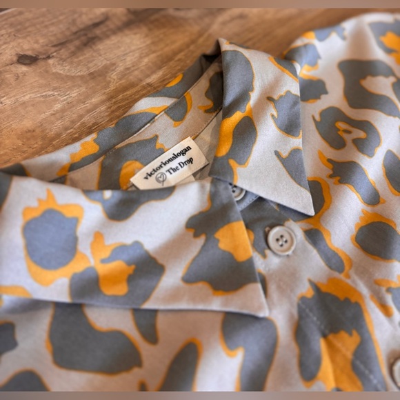 The Drop @VictoriousLogan Cheetah Print Maxi Dress Vetiver Irish Cream NWT Small - Picture 7 of 9